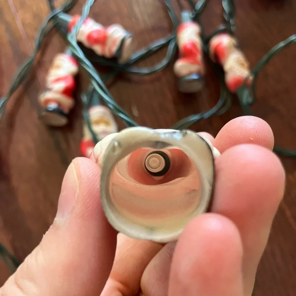 Vintage Santa Claus Cute full body blow mold string Christmas lights